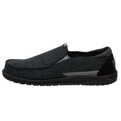Pánské Mokasíny Hey Dude Thad Sox Černé | 869QKRS9