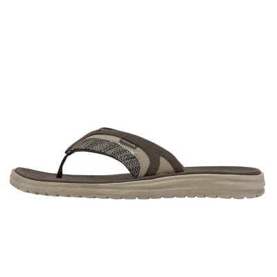 Pánské Žabky Hey Dude Flinn Sox Hnědé | MG9NPJFP